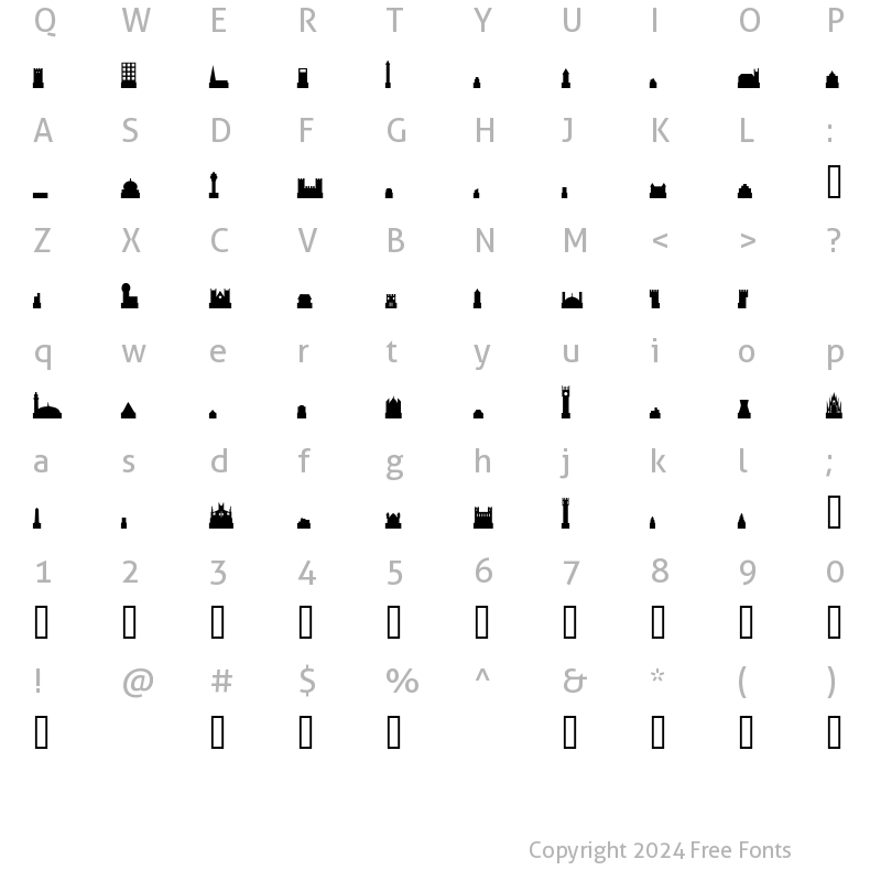 Character Map of Cityscape? Regular