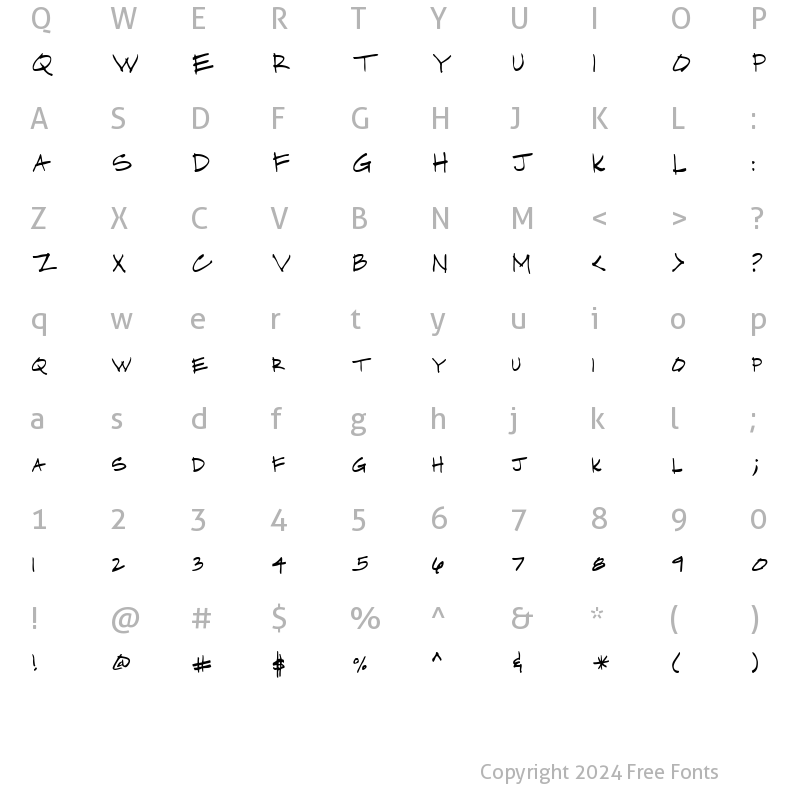 Character Map of CK Architect Regular