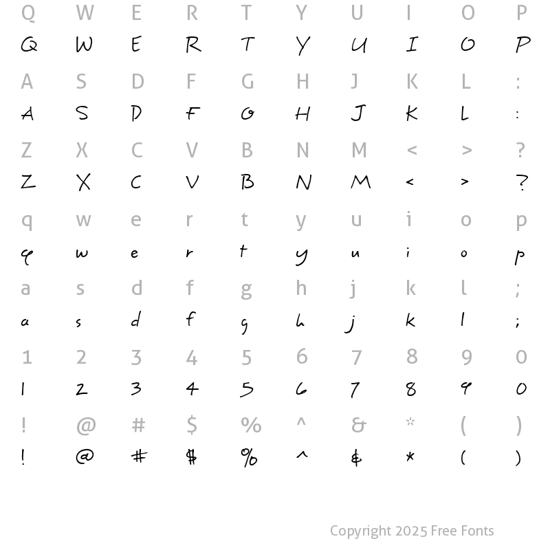 Character Map of CK Artisan Regular