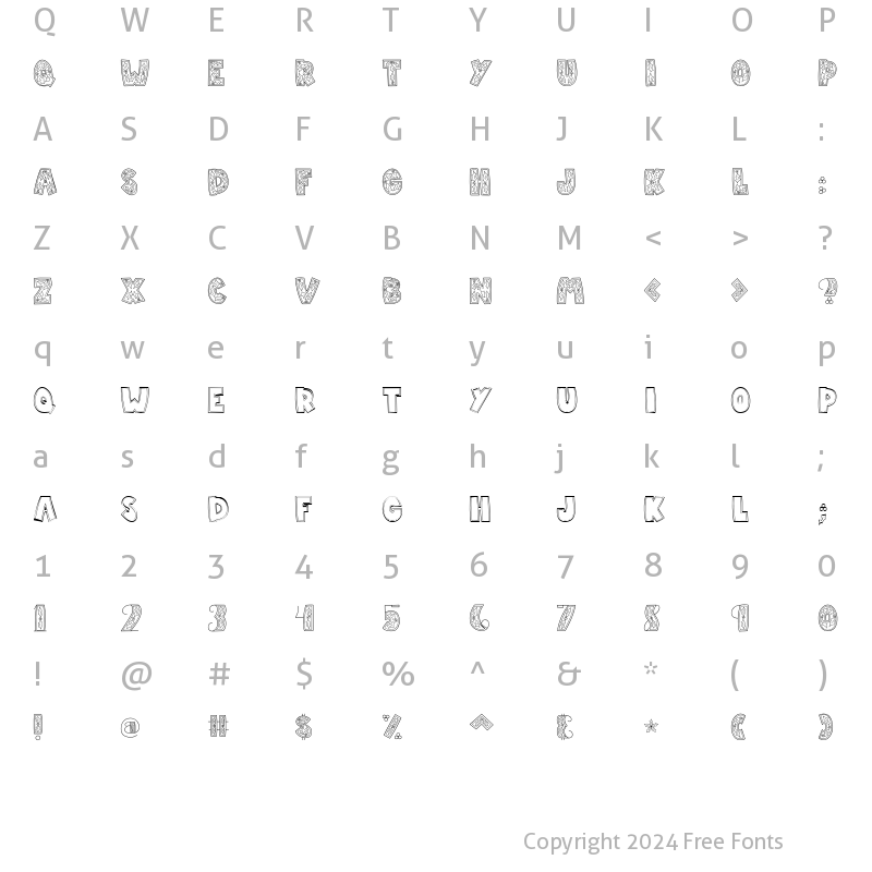 Character Map of CK Christmas Berries Regular