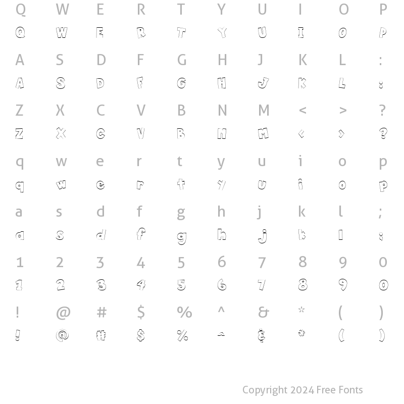 Character Map of CK Chunky Block Regular