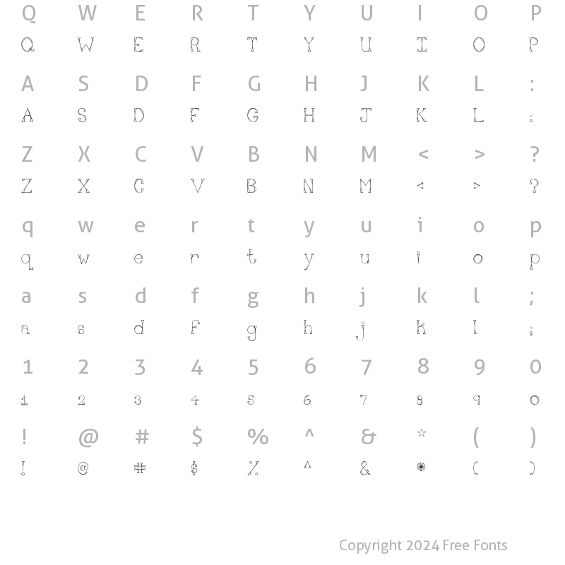 Character Map of CK Cool Serif Regular