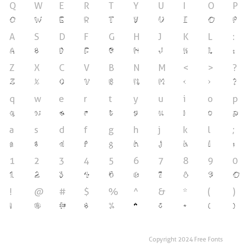 Character Map of CK Fiesta Regular