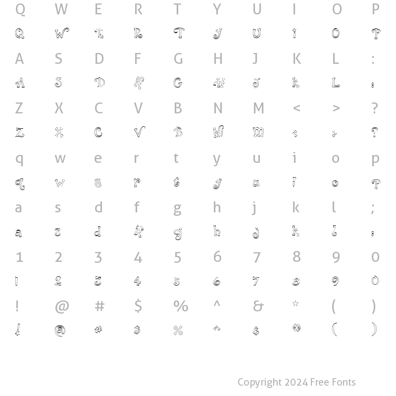 Character Map of CK Funkie Fun Regular