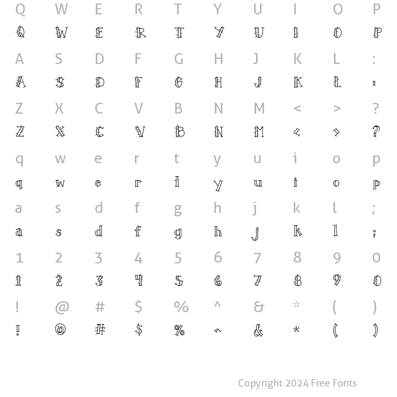 Character Map of CK Grapevine Regular