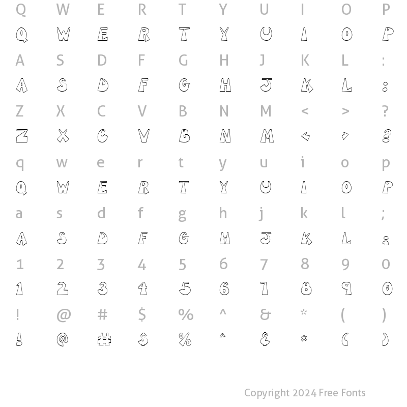 Character Map of CK Groovy Regular