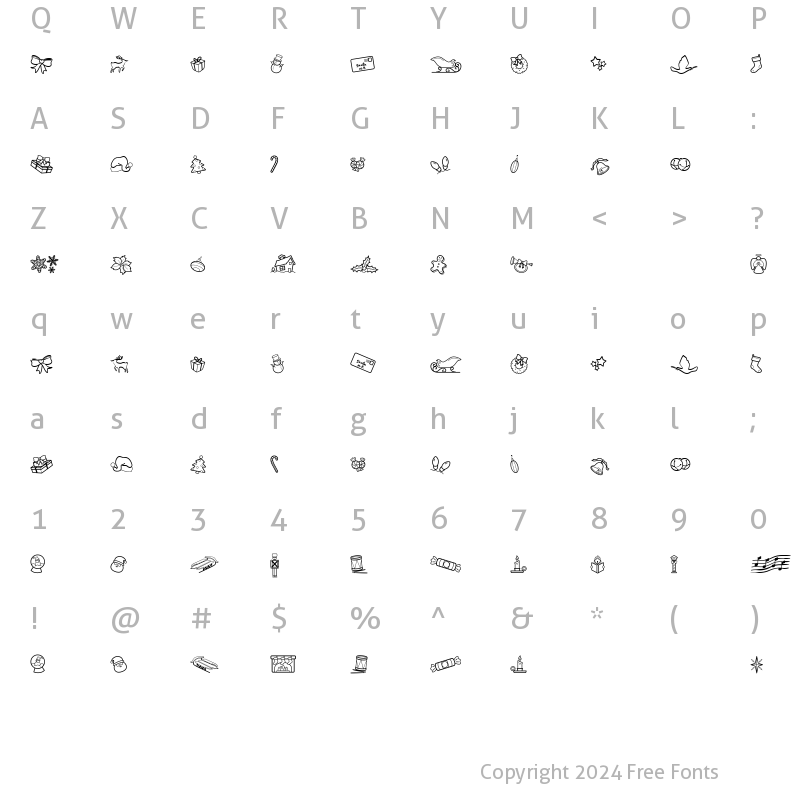 Character Map of CK Holiday Symbols Regular