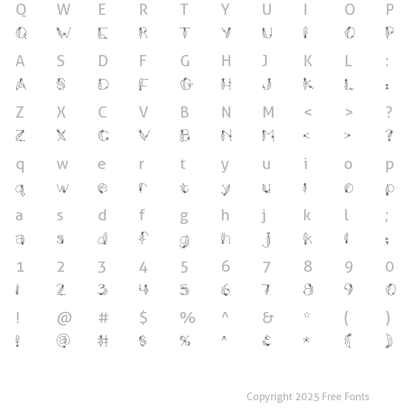 Character Map of CK Holly & Berries Regular