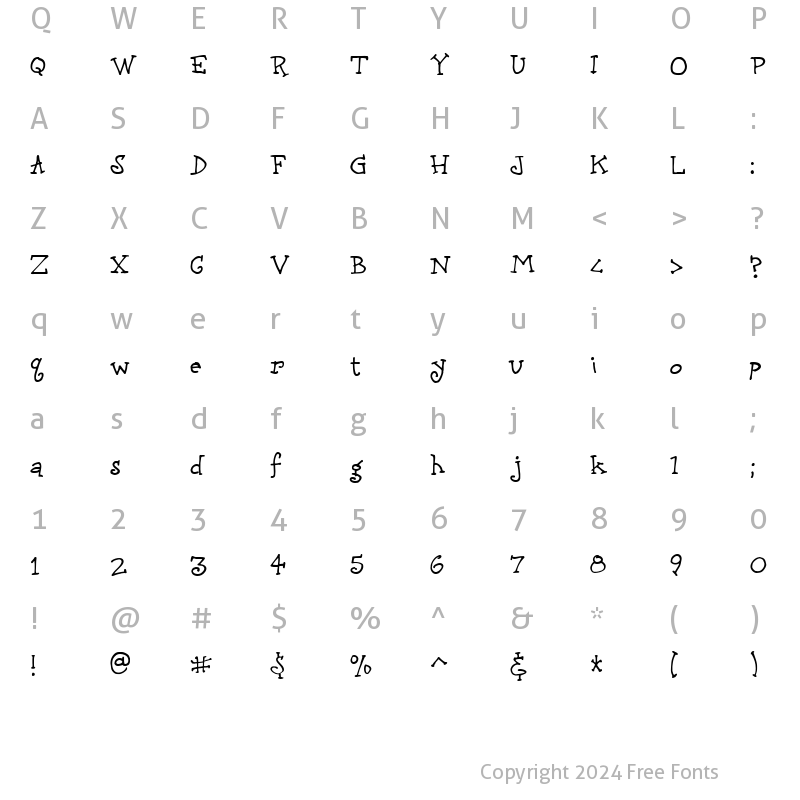 Character Map of CK Hopscotch Regular