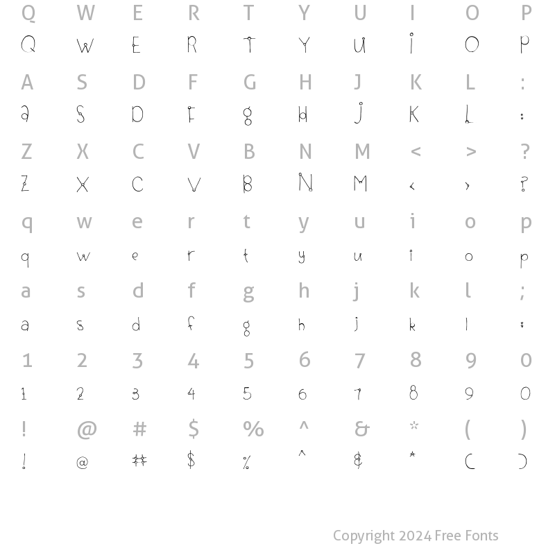 Character Map of CK Moxy Regular