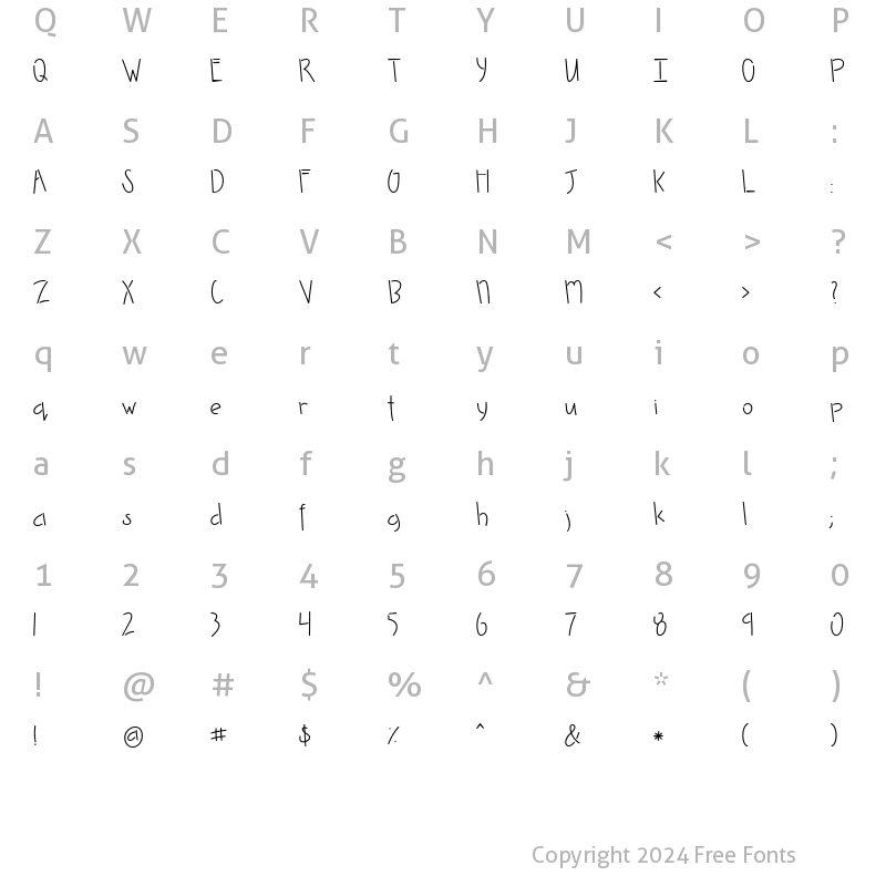 Character Map of CK Nifty Regular