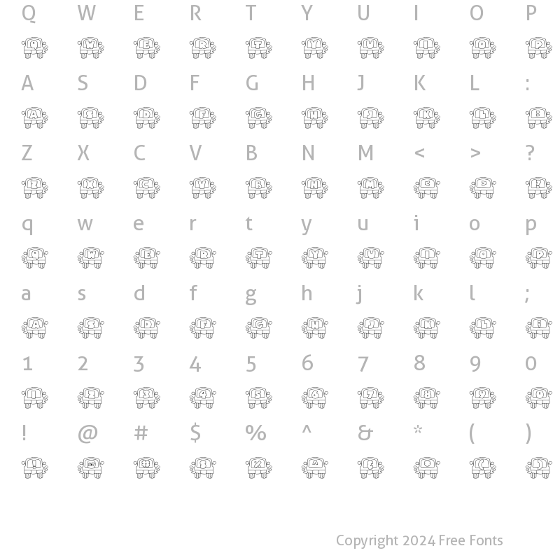 Character Map of CK Off Road Regular