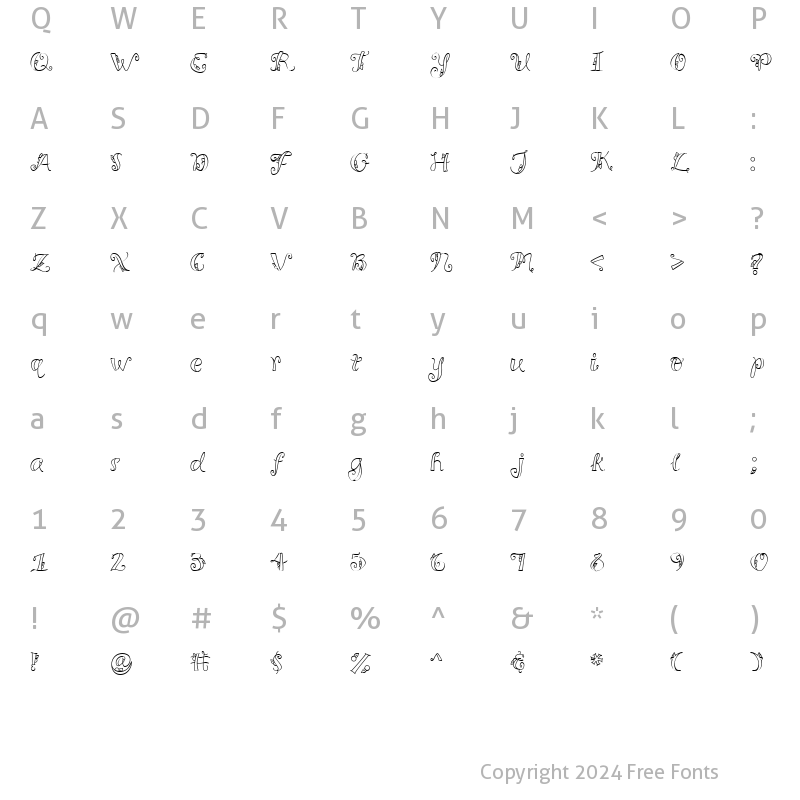 Character Map of CK Peeking Posies Regular