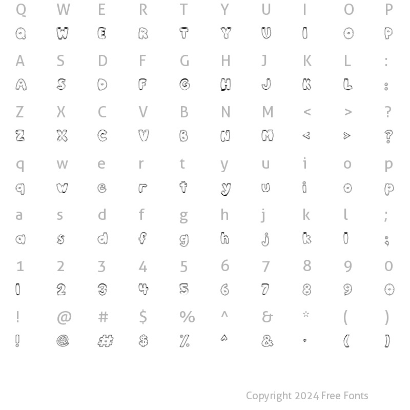 Character Map of CK Pillow Regular