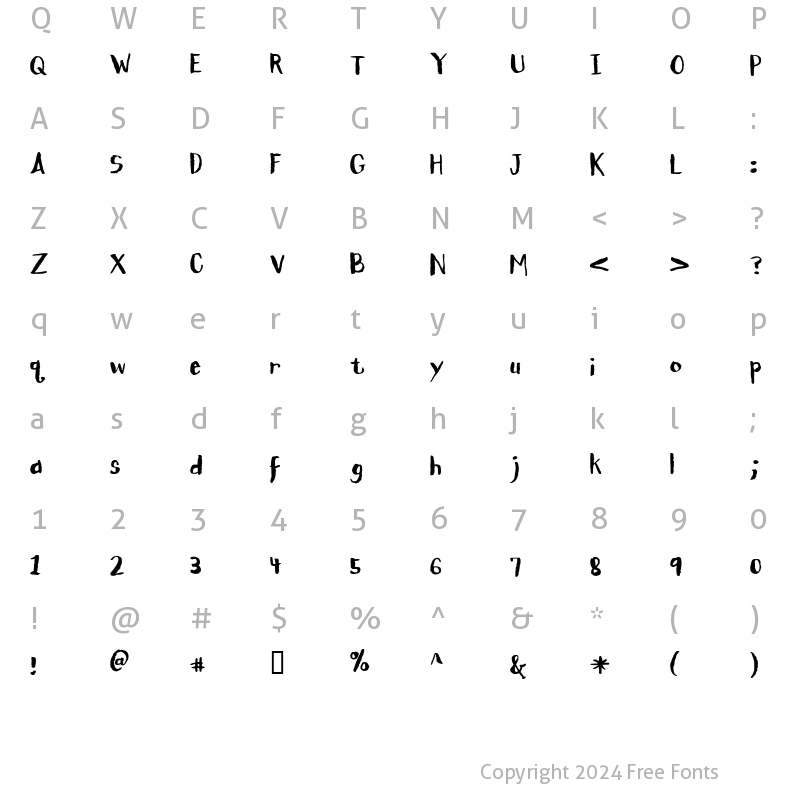 Character Map of CK Pitch Regular