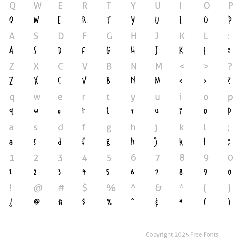 Character Map of CK Porridge Regular