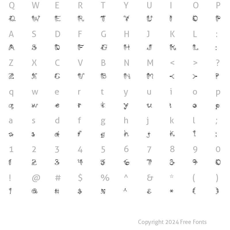 Character Map of CK Pumpkin Patch Regular