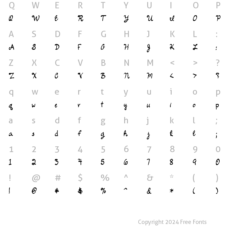 Character Map of CK Smokey Regular