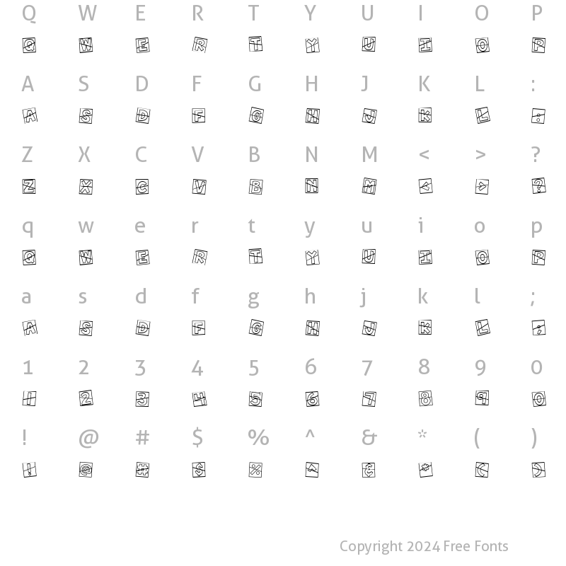 Character Map of CK Split Box Regular