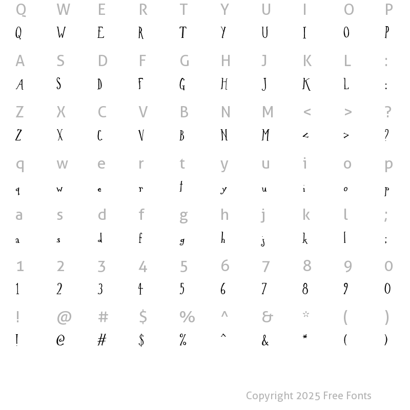 Character Map of CK Storybook Regular