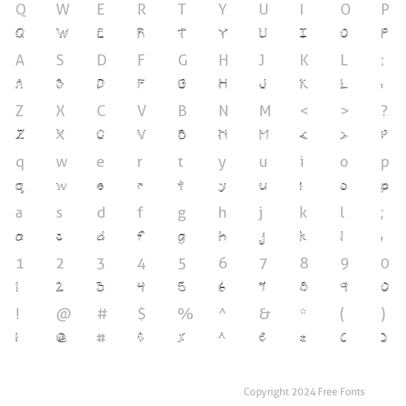 Character Map of CK Twigs Regular