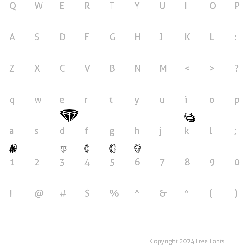 Character Map of ck_jewels Regular