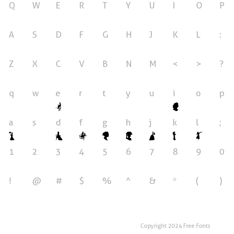 Character Map of ck_vic-silhouette Regular