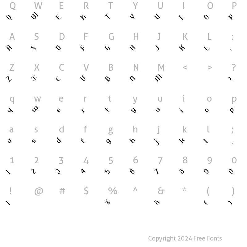 Character Map of ClassicusTitulus LT Std Regular