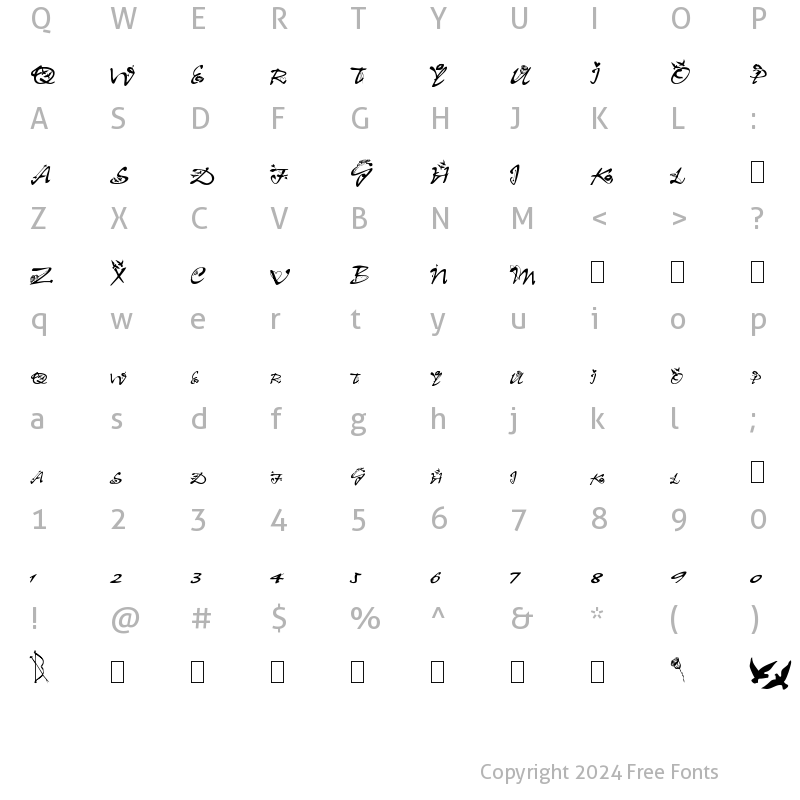 Character Map of Clb:Valentine Light