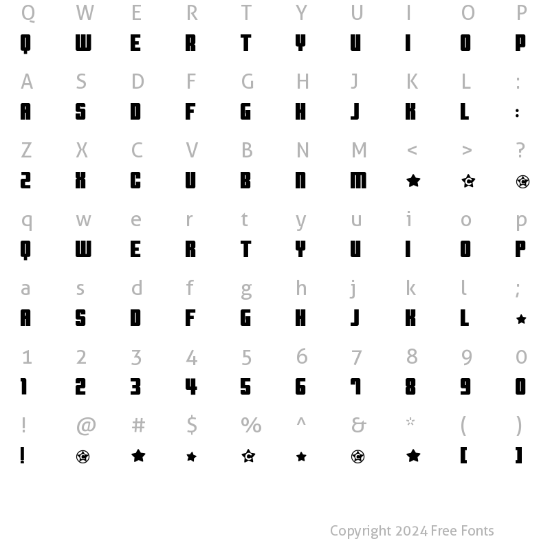 Character Map of Clearwerkkraftremix Regular