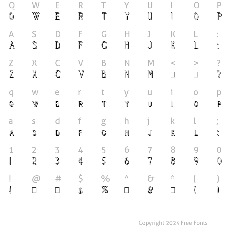 Character Map of Cleaver's_Juvenia_Shadowed Normal