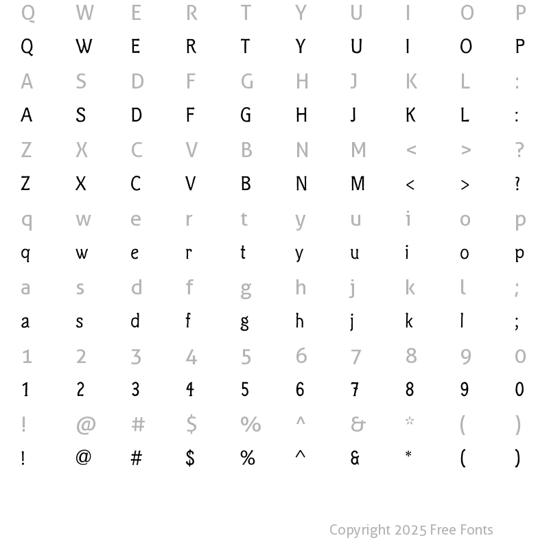 Character Map of ClicheeCE Regular