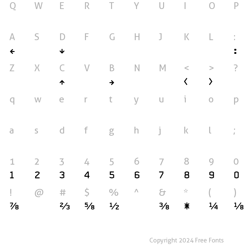 Character Map of Clicker Expert Regular