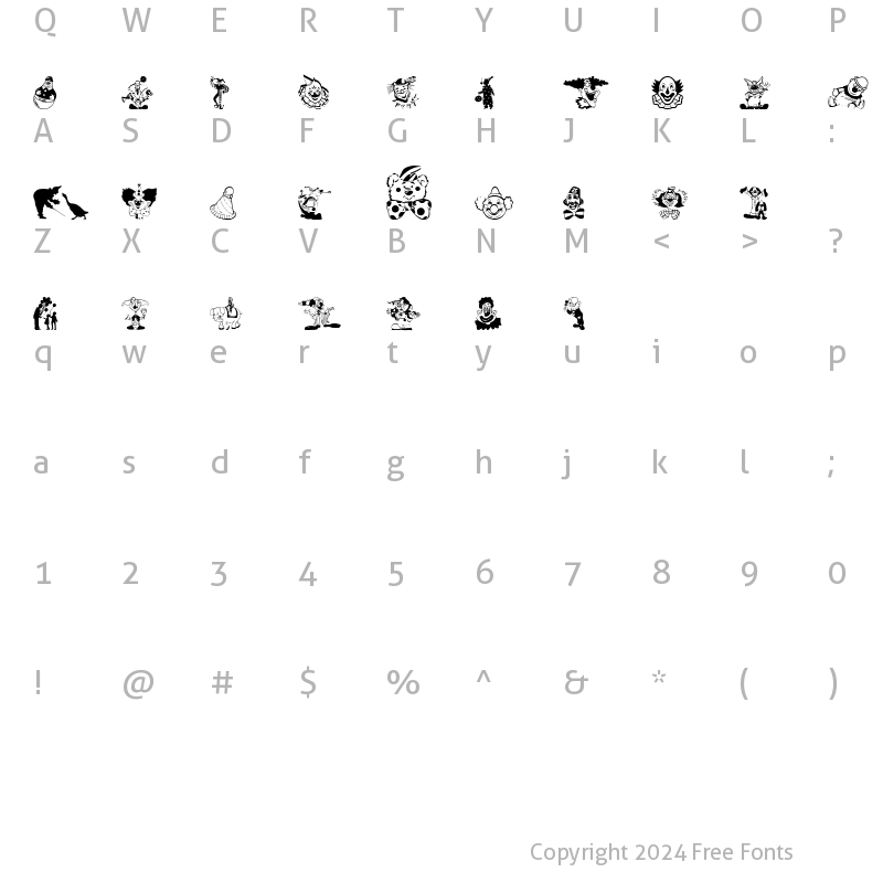 Character Map of clowns_csp Regular