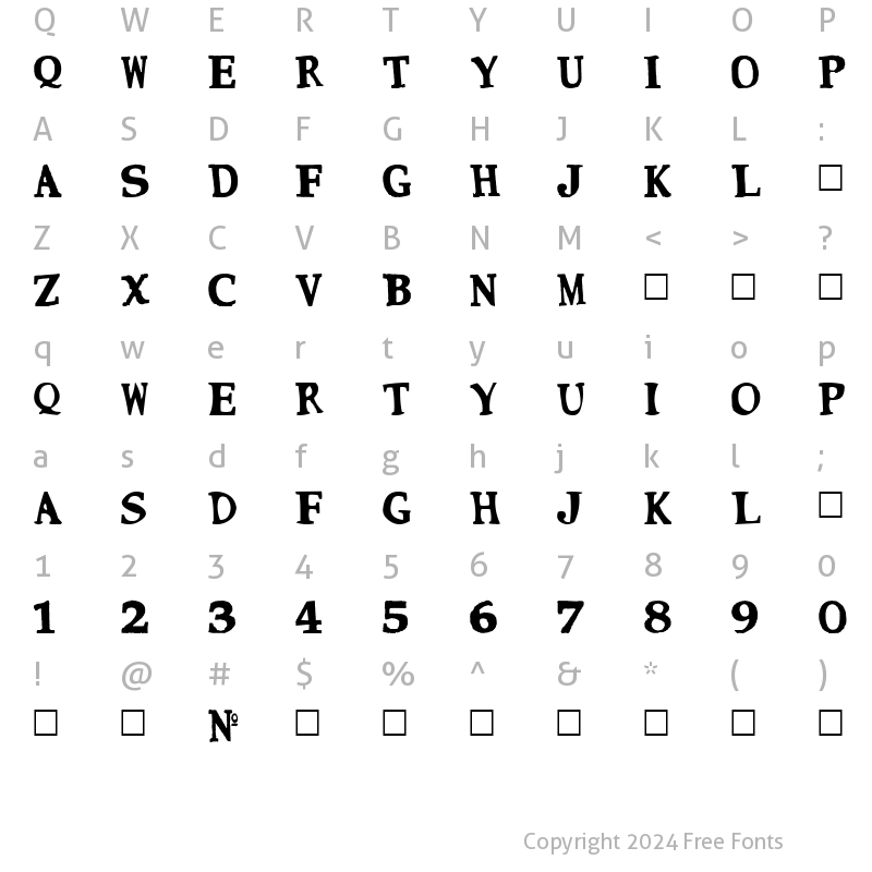 Character Map of CMON NEAR Normal