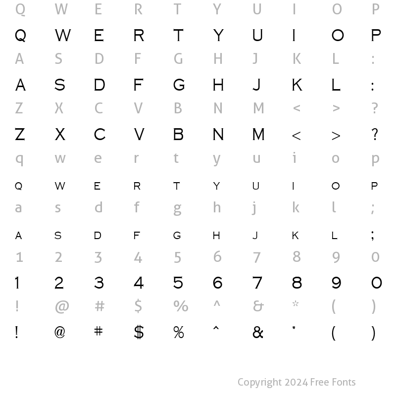 Character Map of Cobalt Condensed Normal