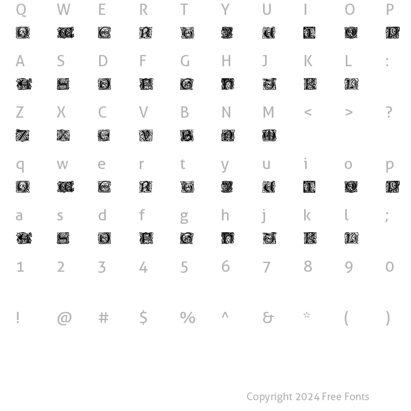 Character Map of CobleighTitlingCaps Regular