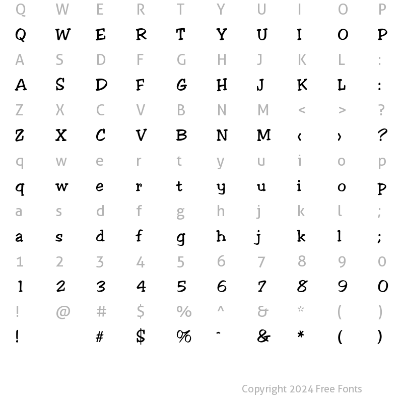 Character Map of Cochise Regular