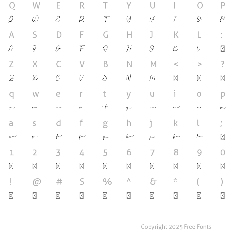 Character Map of Coconut Beach Alternate 2