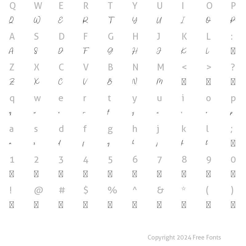 Character Map of Coconut Beach Alternate