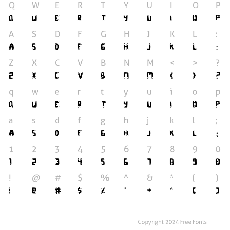 Character Map of CODON Regular