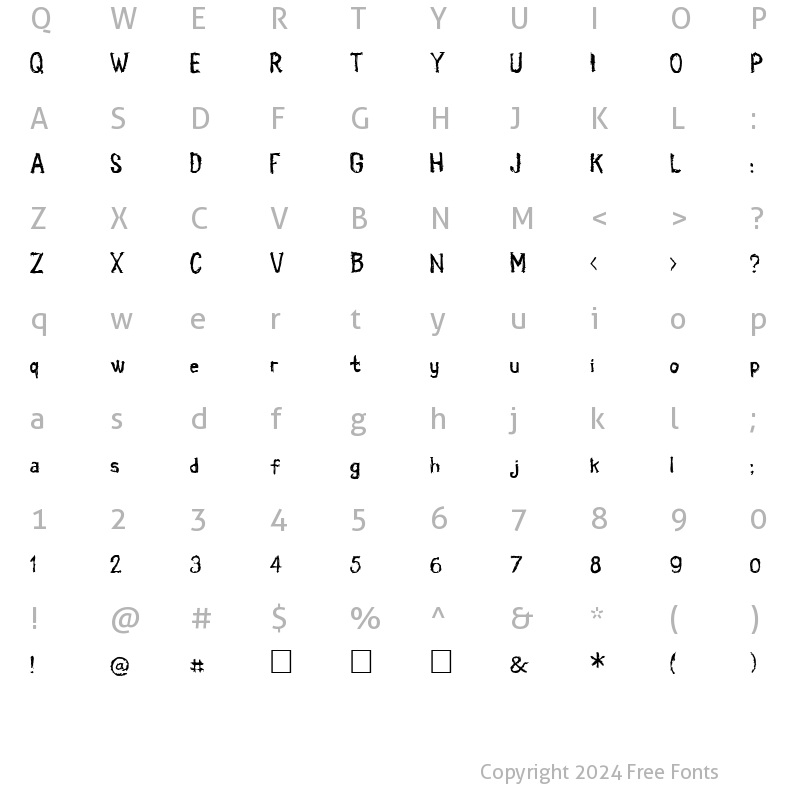 Character Map of Coldbringer KG Normal