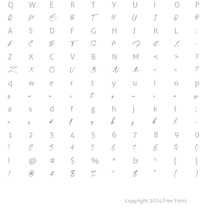 Character Map of Collega Regular