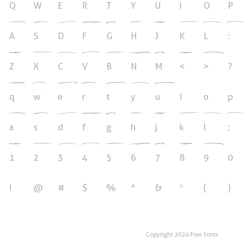 Character Map of Collega Swash Regular