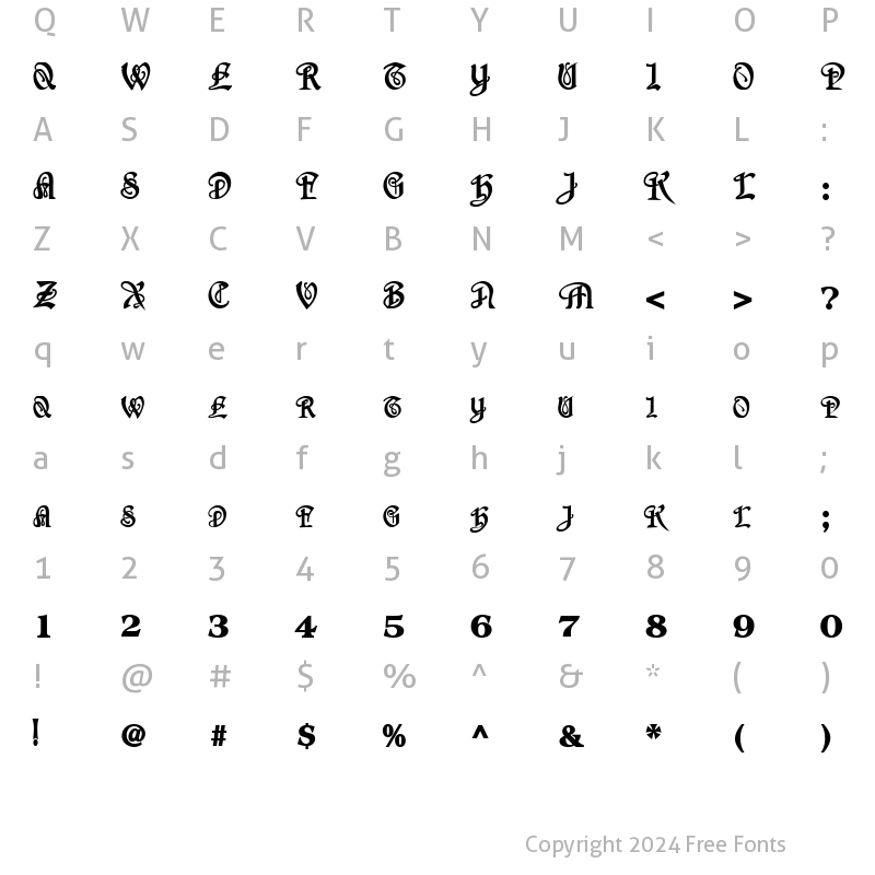 Character Map of CollingswoodSCapsSSK Bold