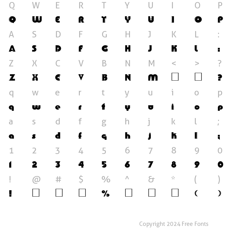 Character Map of Collins Normal