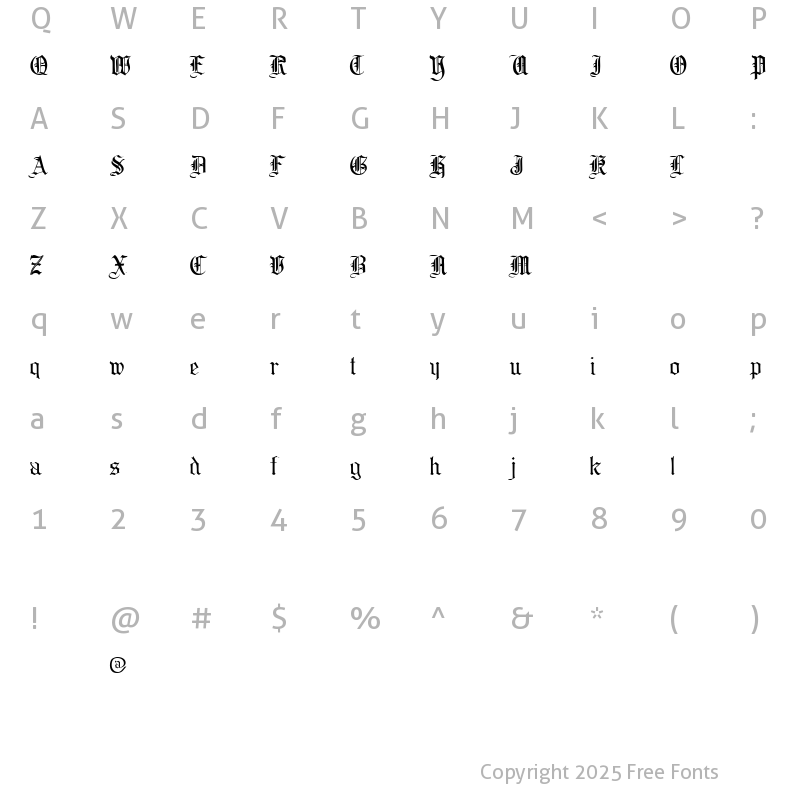 Character Map of Collins OE Demo Regular