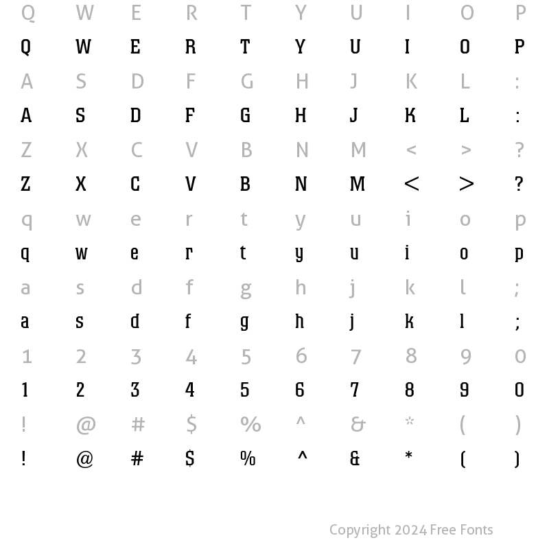 Character Map of Colossalis Regular