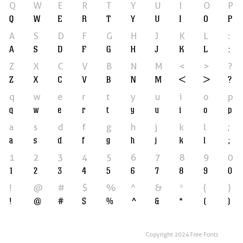 Character Map of Colossalis Roman