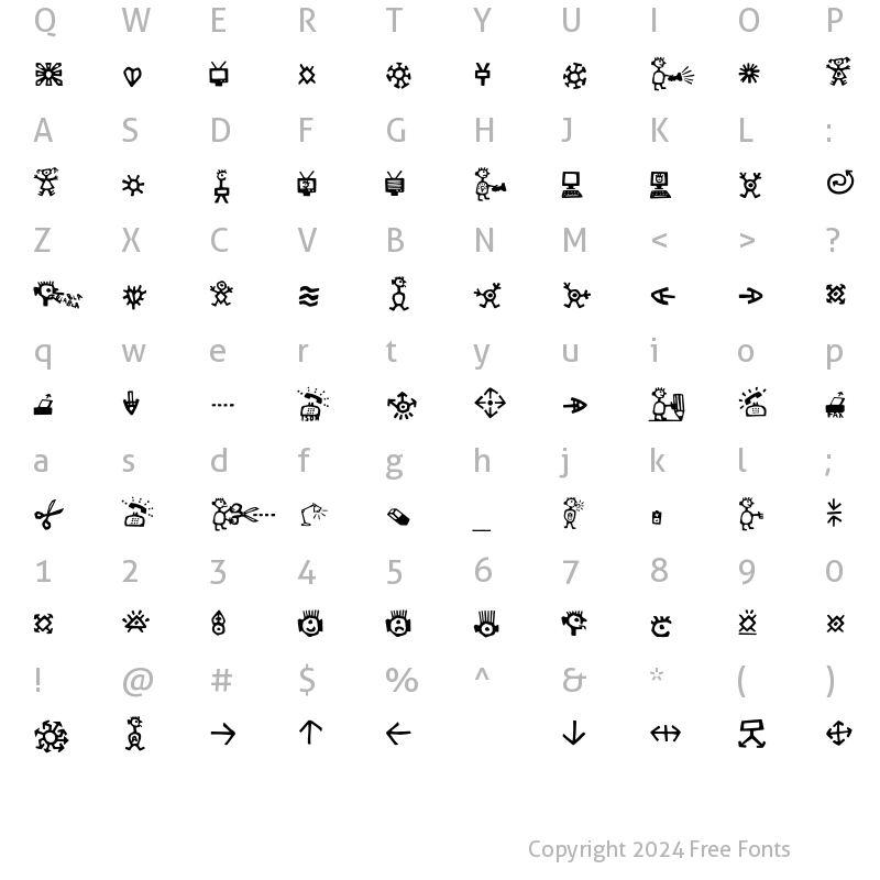 Character Map of Coltello-Figure Regular